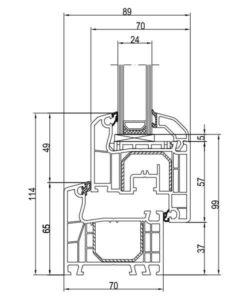 Rysunek techniczny Aluplast IDEAL 4000