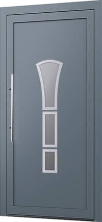 Wygląd zewnętrznych drzwi aluminiowych z panelem wsadowym Model E-2