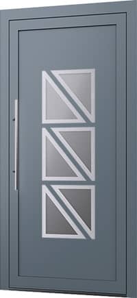Wygląd zewnętrznych drzwi aluminiowych z panelem wsadowym Model E-5