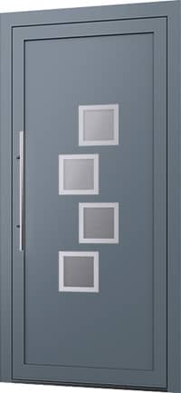 Wygląd zewnętrznych drzwi aluminiowych z panelem wsadowym Model E-18