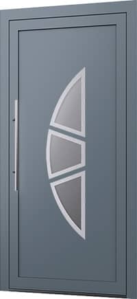 Wygląd zewnętrznych drzwi aluminiowych z panelem wsadowym Model E-19