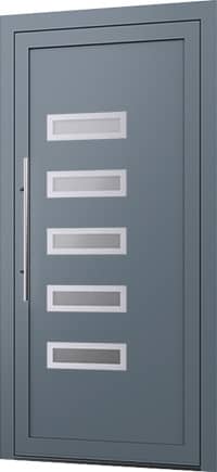 Wygląd aluminiowych drzwi zewnętrznych z panelem wsadowym Model E-20