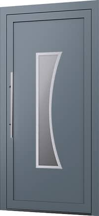 Wygląd aluminiowych drzwi zewnętrznych z panelem wsadowym Model E-23