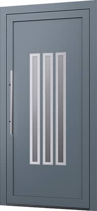 Wygląd aluminiowych drzwi zewnętrznych z panelem wsadowym Model E-24