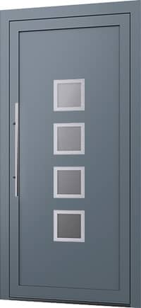 Wygląd aluminiowych drzwi zewnętrznych z panelem wsadowym Model E-25