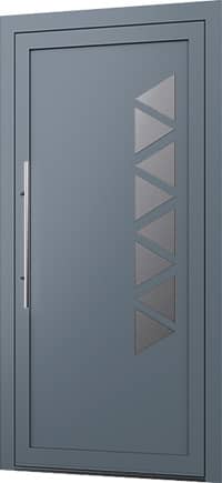 Wygląd aluminiowych drzwi zewnętrznych z panelem wsadowym Model E-30