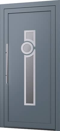 Wygląd aluminiowych drzwi zewnętrznych z panelem wsadowym Model E-33