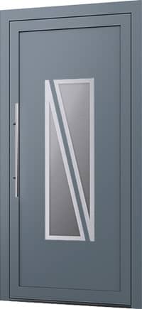Wygląd aluminiowych drzwi zewnętrznych z panelem wsadowym Model E-35
