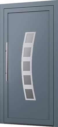 Wygląd drzwi zewnętrznych aluminiowych z panelem wsadowym Model E-42