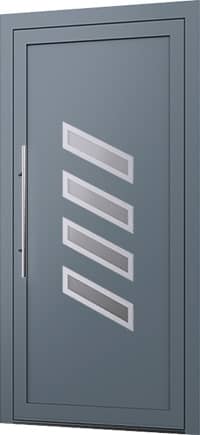Wygląd drzwi zewnętrznych aluminiowych z panelem wsadowym Model E-43
