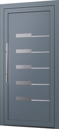 Wygląd drzwi zewnętrznych aluminiowych z panelem wsadowym Model E-45