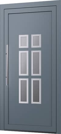 Wygląd drzwi zewnętrznych aluminiowych z panelem wsadowym Model E-46