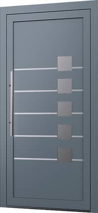 Wygląd drzwi zewnętrznych aluminiowych z panelem wsadowym Model E-50