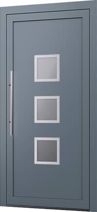 Wygląd drzwi aluminiowych z panelem wsadowym Model E-51