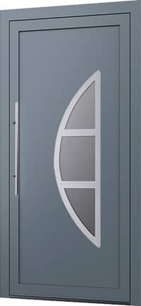 Wygląd drzwi aluminiowych z panelem wsadowym Model E-56