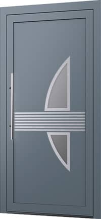 Wygląd drzwi aluminiowych z panelem wsadowym Model E-59