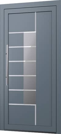 Wygląd drzwi aluminiowych z panelem wsadowym Model E-64