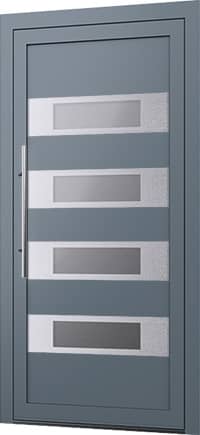 Wygląd drzwi aluminiowych z panelem wsadowym Model E-65