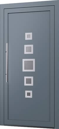 Wygląd drzwi z aluminium z panelem wsadowym Model E-106